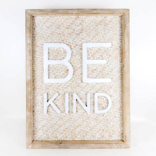 24x34 Be Kind Bamboo Wood Sign